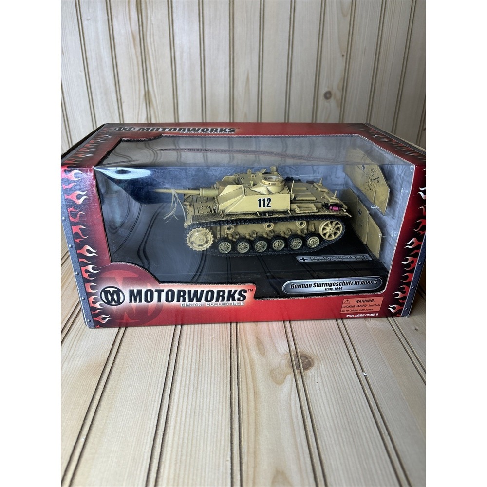 Motorworks German Sturmgeschutz III AUSF. G Italy 1944 Diecast 2003 NEW NIB